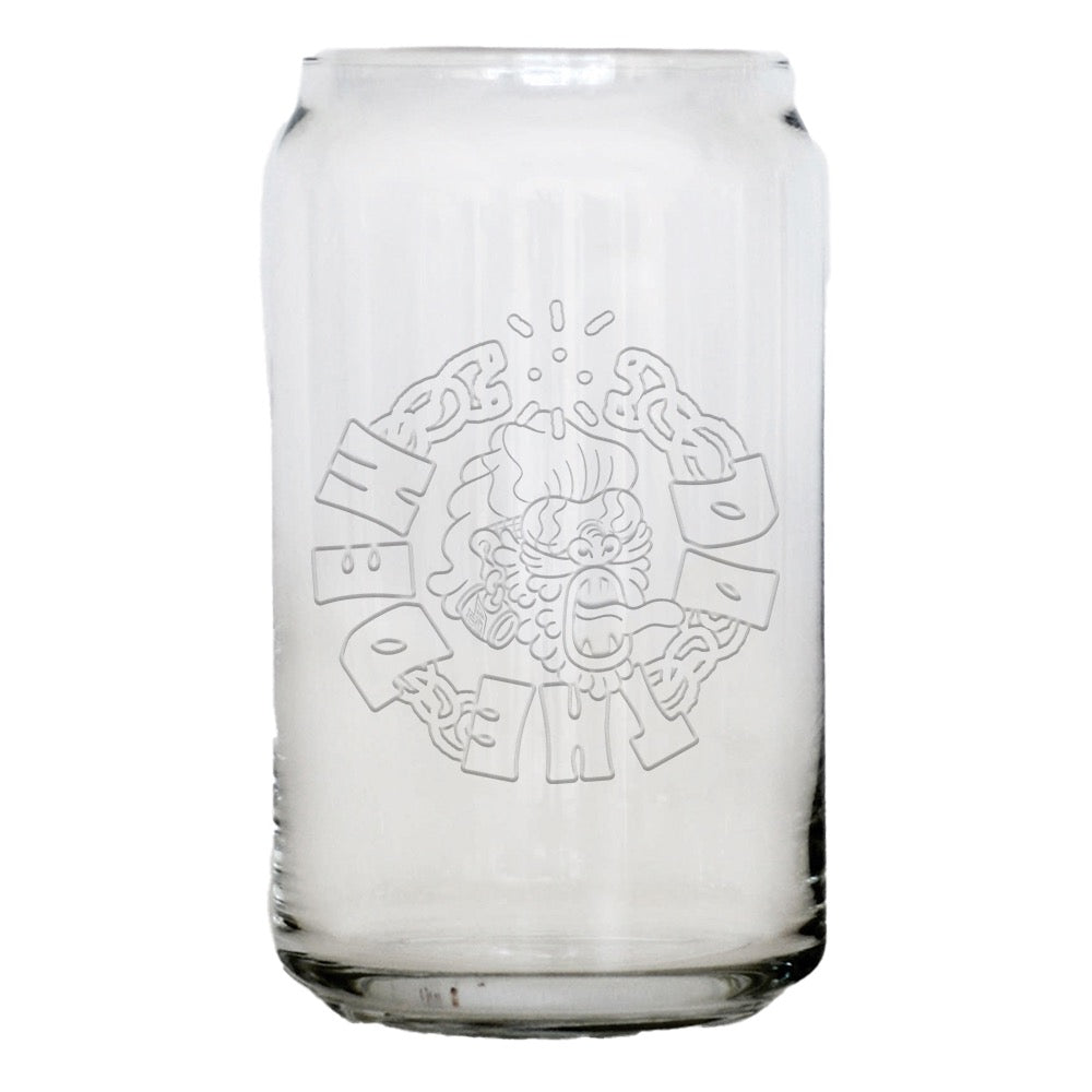 12 oz Soda Can Drinking Glass Etched with Name