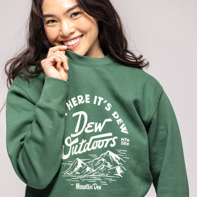 Green crewneck sweatshirt with white 