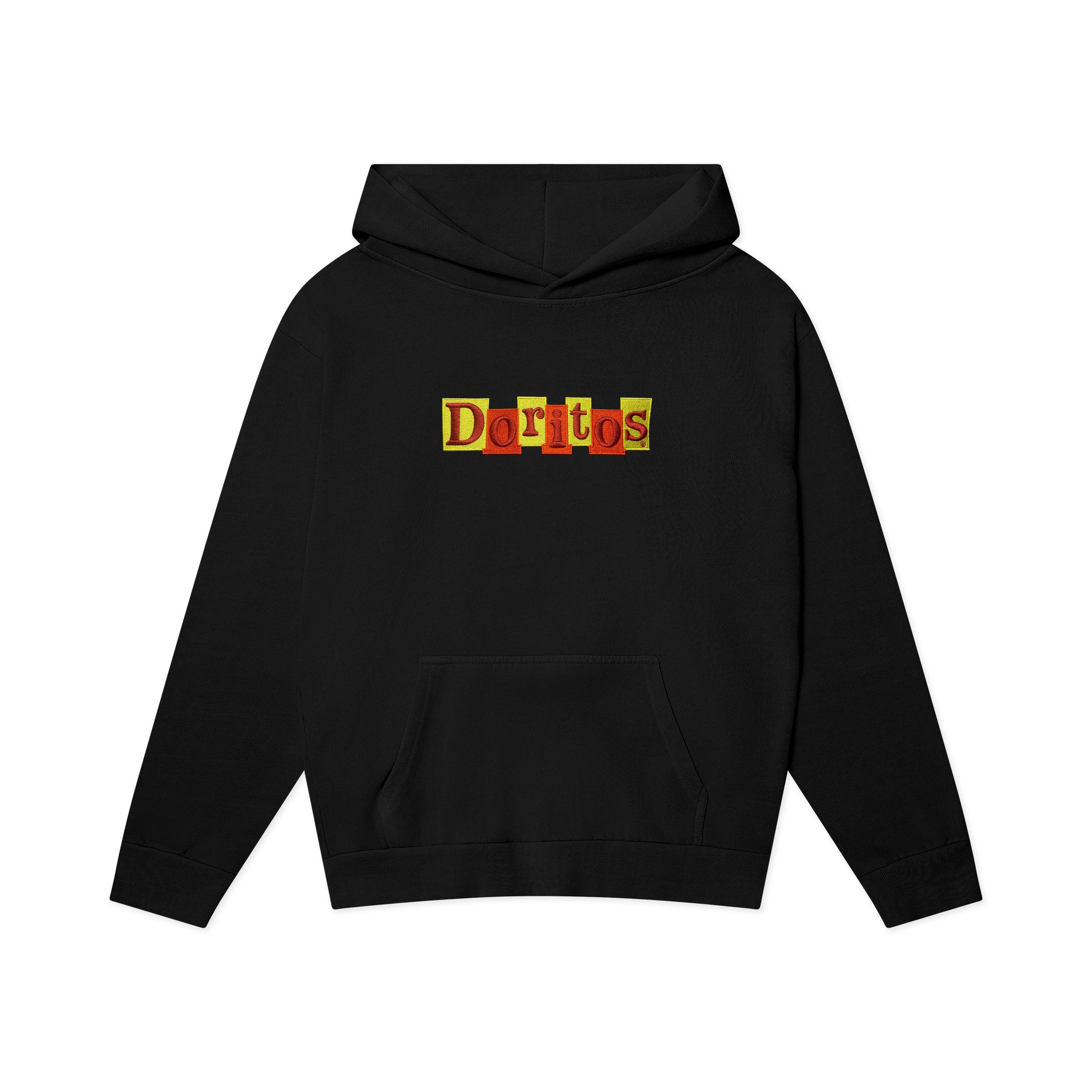 Black hoodie with embroidered 