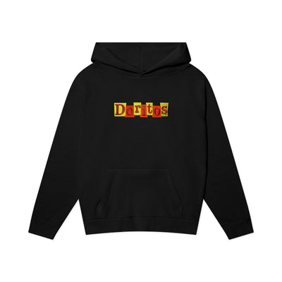 Black hoodie with embroidered 