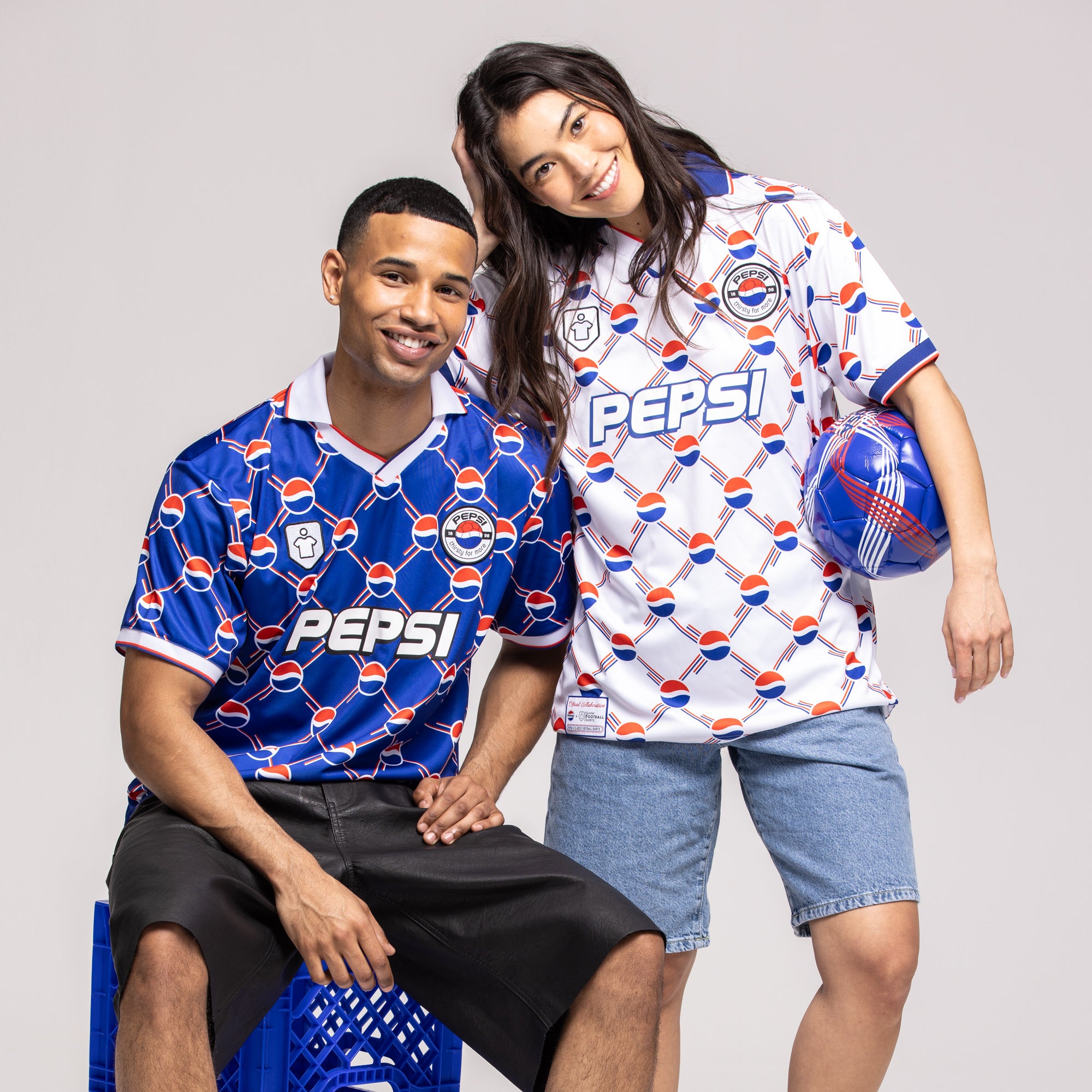 Pepsi X Classic Football Shirts White Soccer Jersey