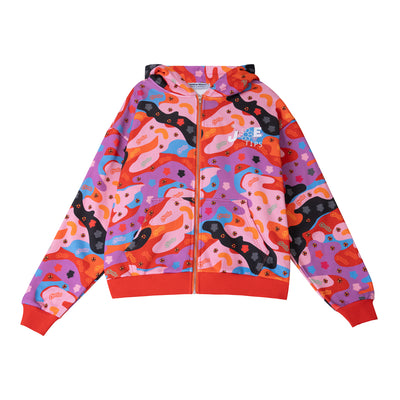 Cheetos X JaeTips camo full zip hoodie, front view