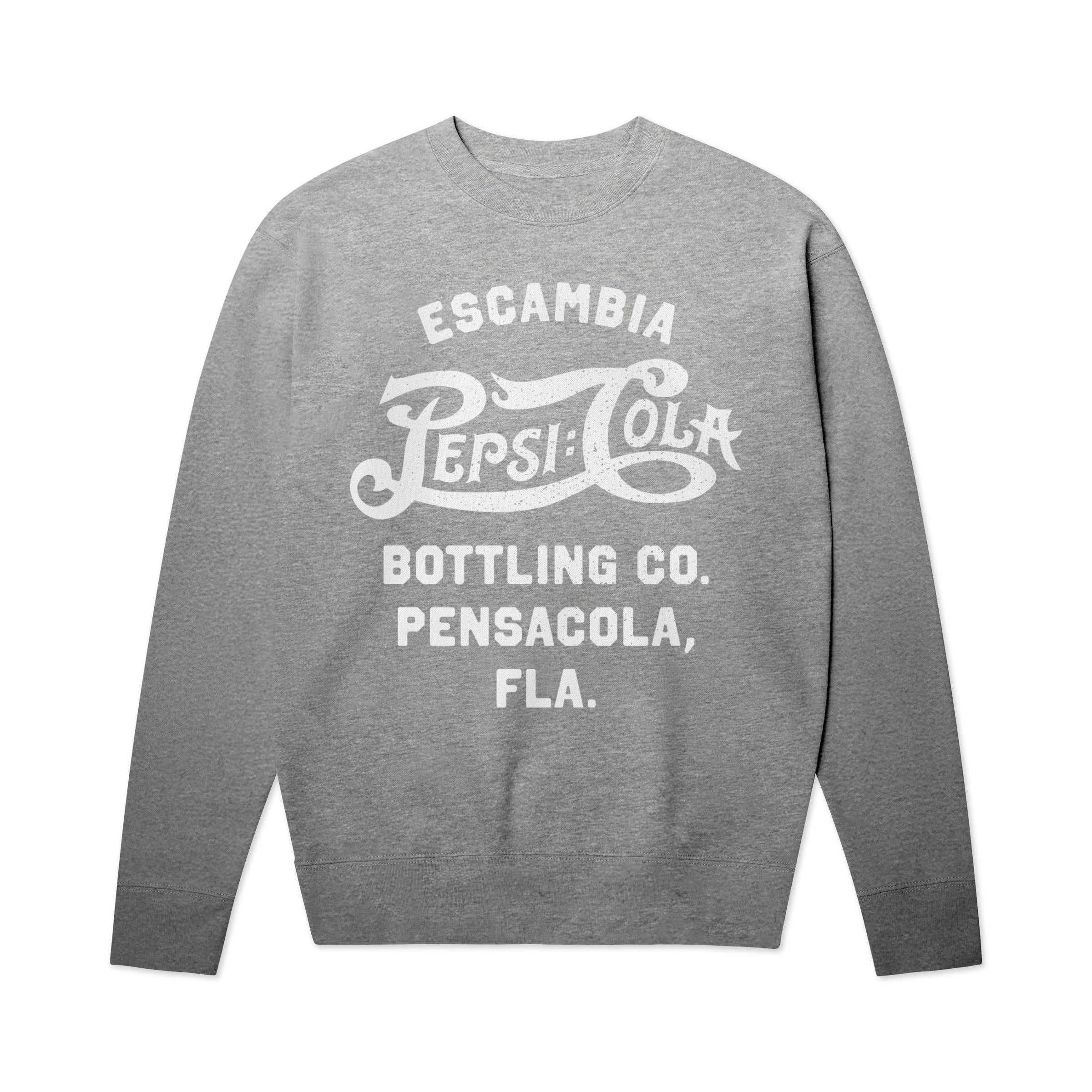 Grey crewneck sweatshirt with white vintage 