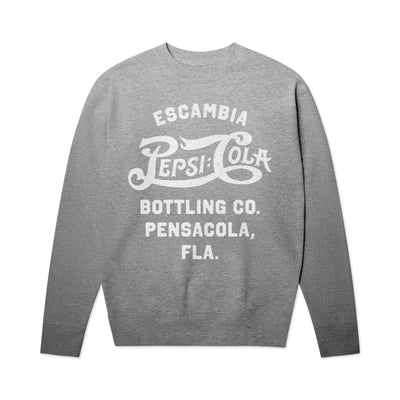 Grey crewneck sweatshirt with white vintage 
