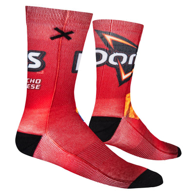 Red crew socks with 