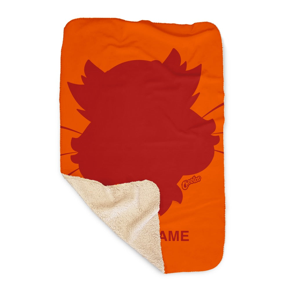 Cheetos Chester Silhouette Personalized Sherpa Blanket