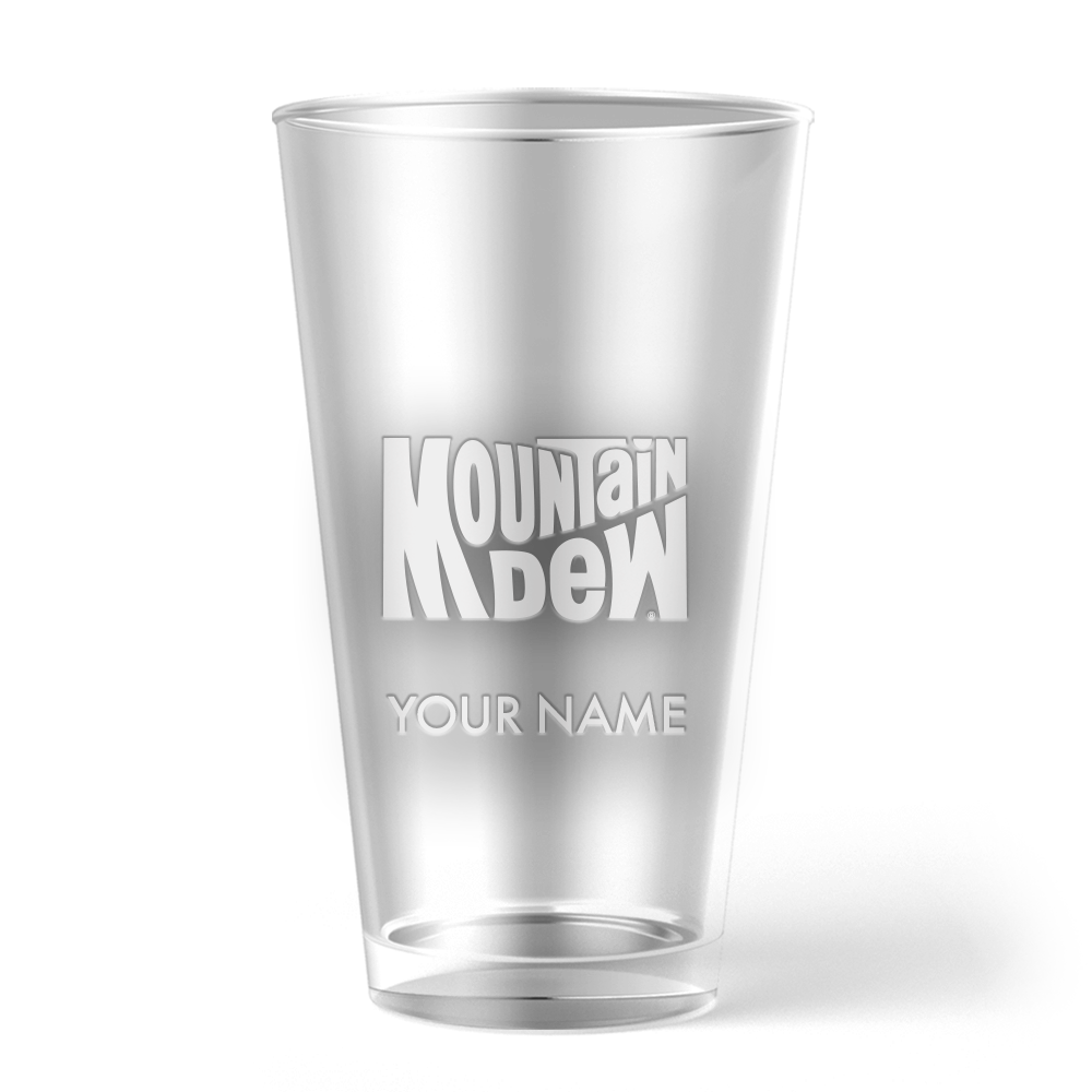 Mtn Dew Retro Personalized Laser Engraved Pint Glass