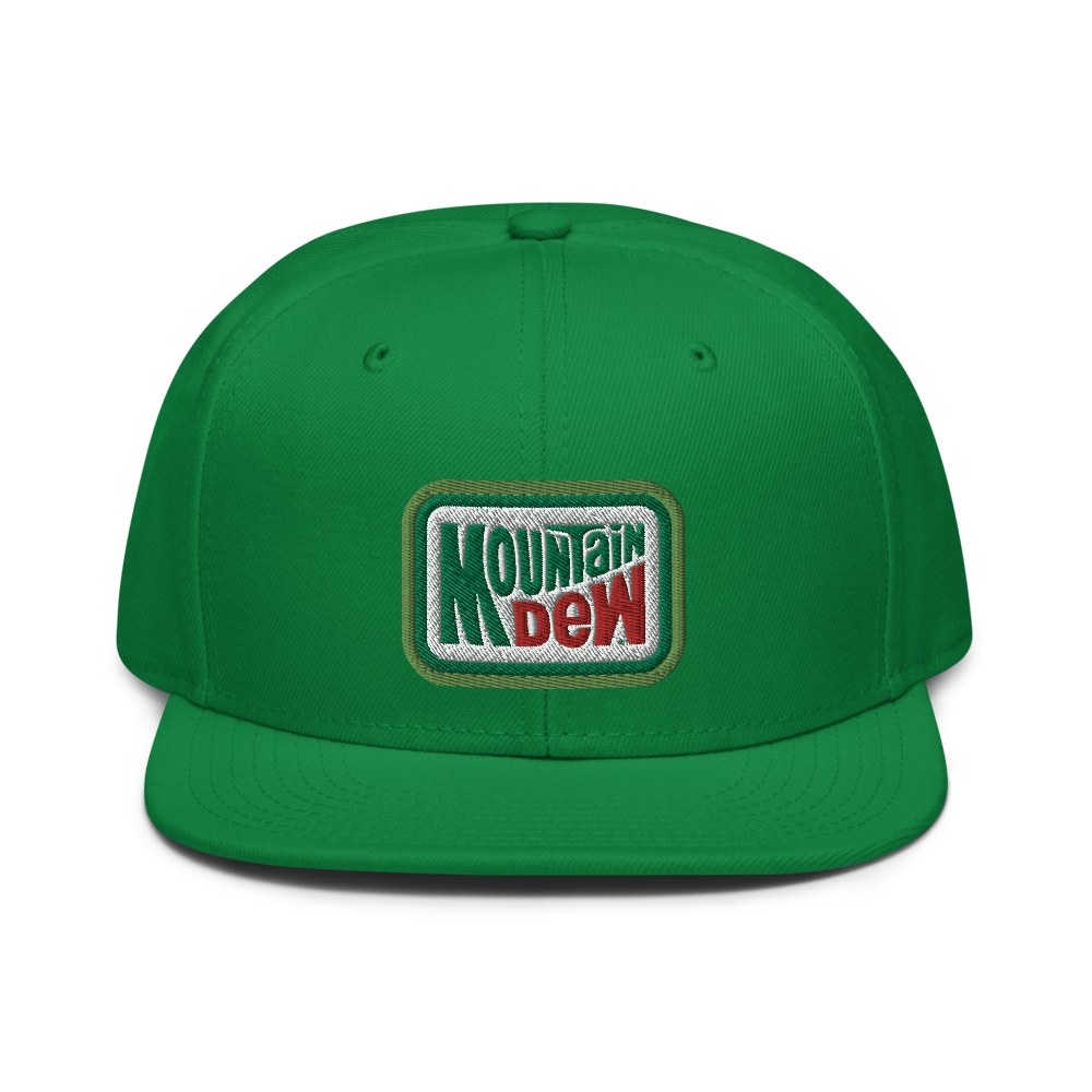 Mountain Dew Mountain Embroidered Snapback Hat