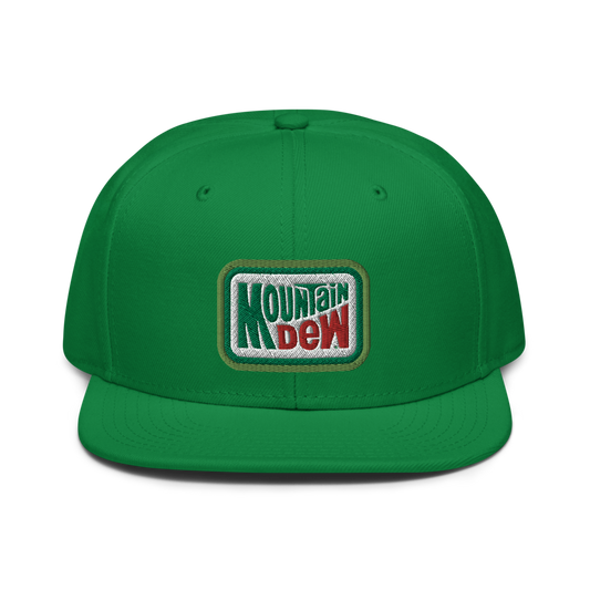 Mountain Dew Mountain Embroidered Snapback Hat